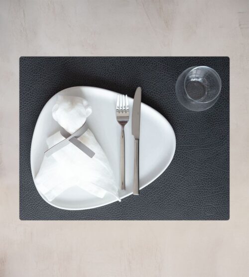 Lind DNA Bordsunderlägg Square L Hippo Black-Anthracite