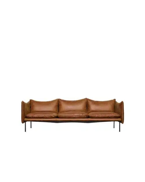Fogia Tiki 3-sits Soffa – Vintage Rangers Läder