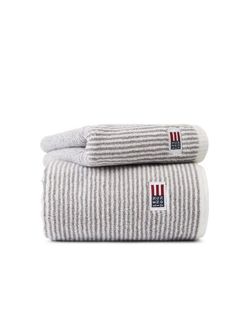 Original towel white/gray striped - 50x70