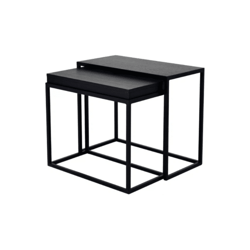 NFG DUETT Sidobord 2-set, rektangel, svart