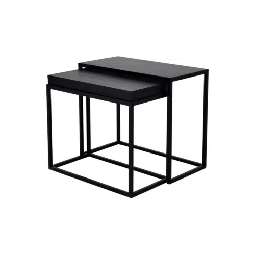 NFG DUETT Sidobord 2-set, rektangel, svart