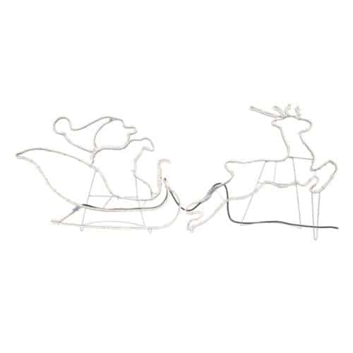 Siluett Neoled – Tomte med Ren och Släde