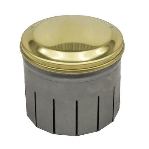 Sotlucka av mässing med stos