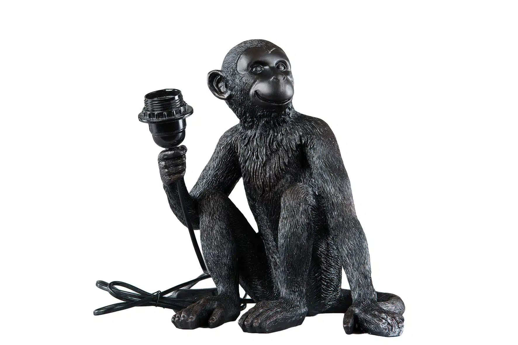 Lampa Apa Svart/Brun Poly