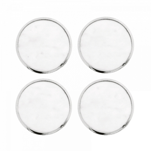 Hilke Glasunderlägg 4-pack Vit Marmor