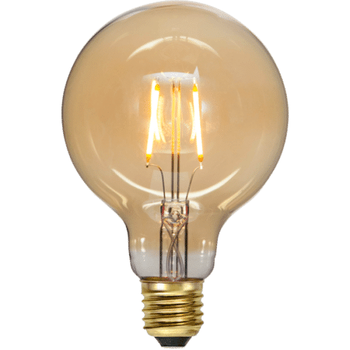LED-LAMPA E27 G95 PLAIN AMBER