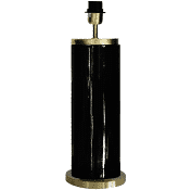 Lissabon Lampfot Svart/handpolerad mässing