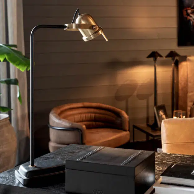 Artwood Bordslampa Leipzig Svart/Mässing - Bild 5