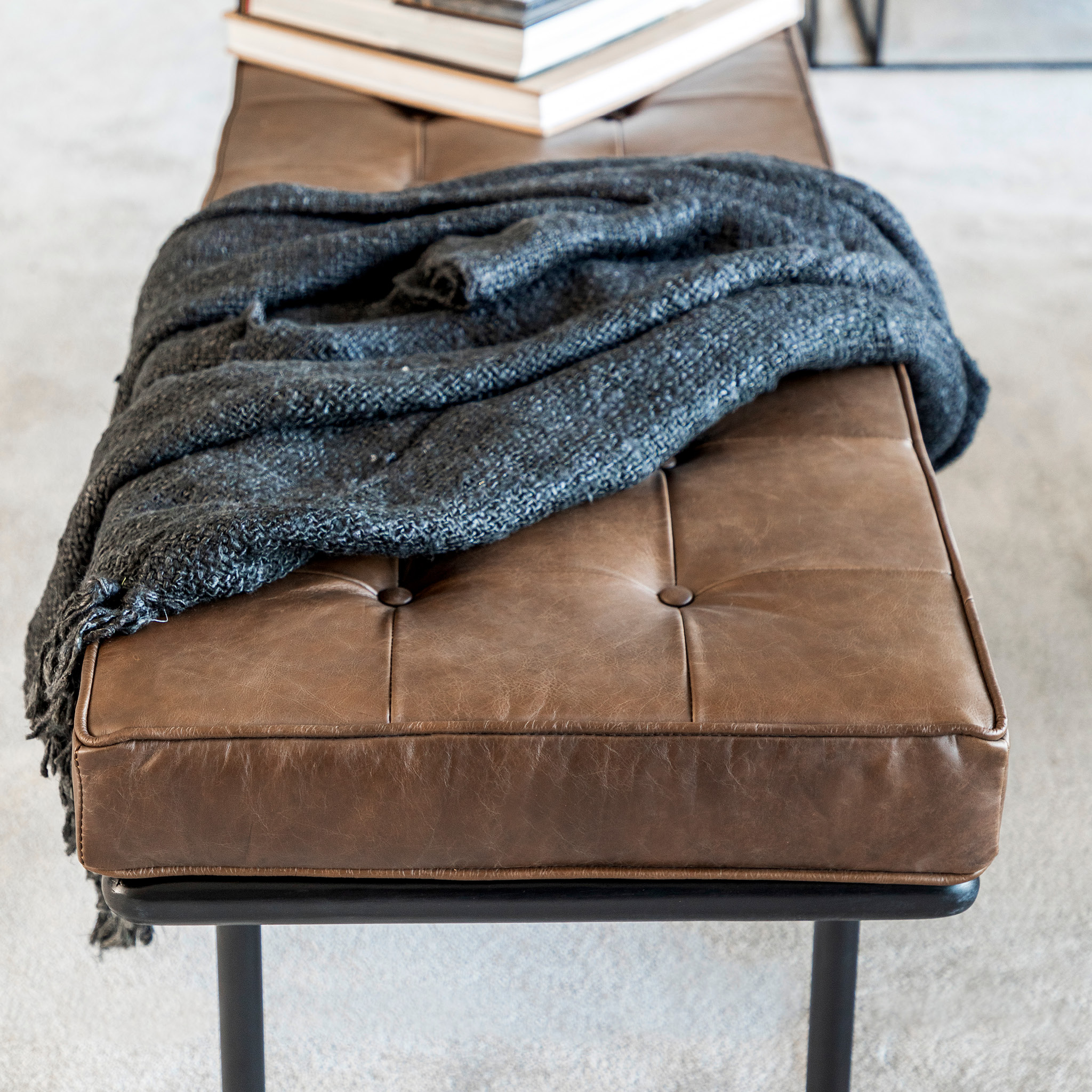 Artwood Princetown bänk i läder 163cm - Bild 8