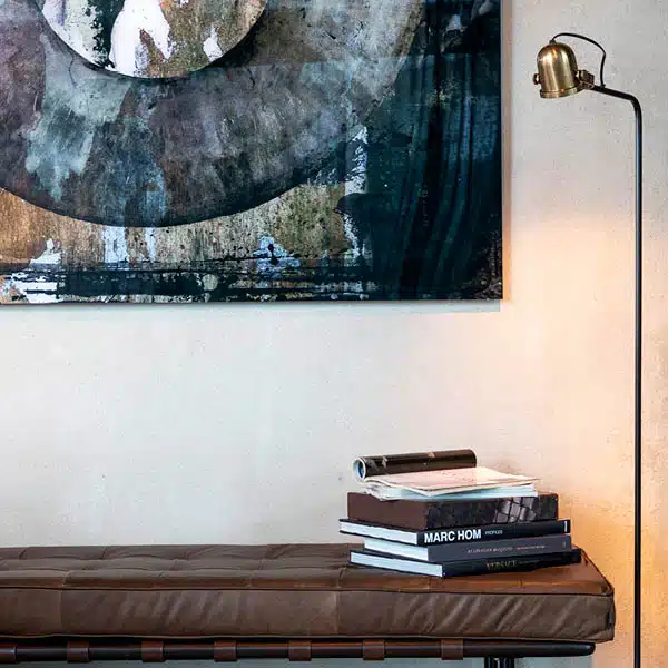 Artwood Golvlampa Leipzig Svart/Mässing - Bild 7