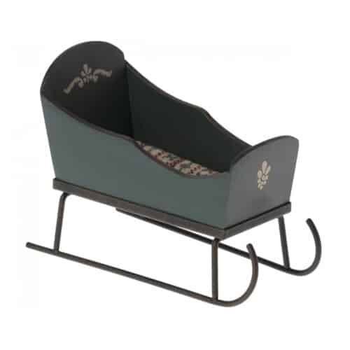 Maileg Släde , Mus - Grön