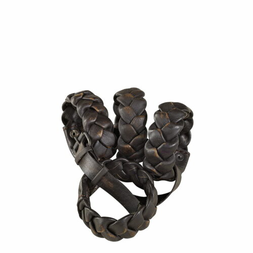 Artwood Servettring flätat läder 4-pack