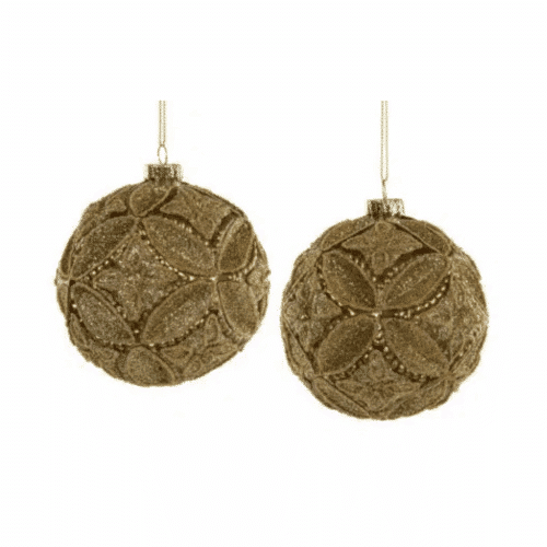 Glaskula More Guld/Brun ø10cm