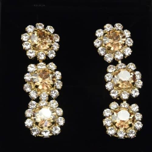 Petite Fleur Trio Örhängen Guld Gul