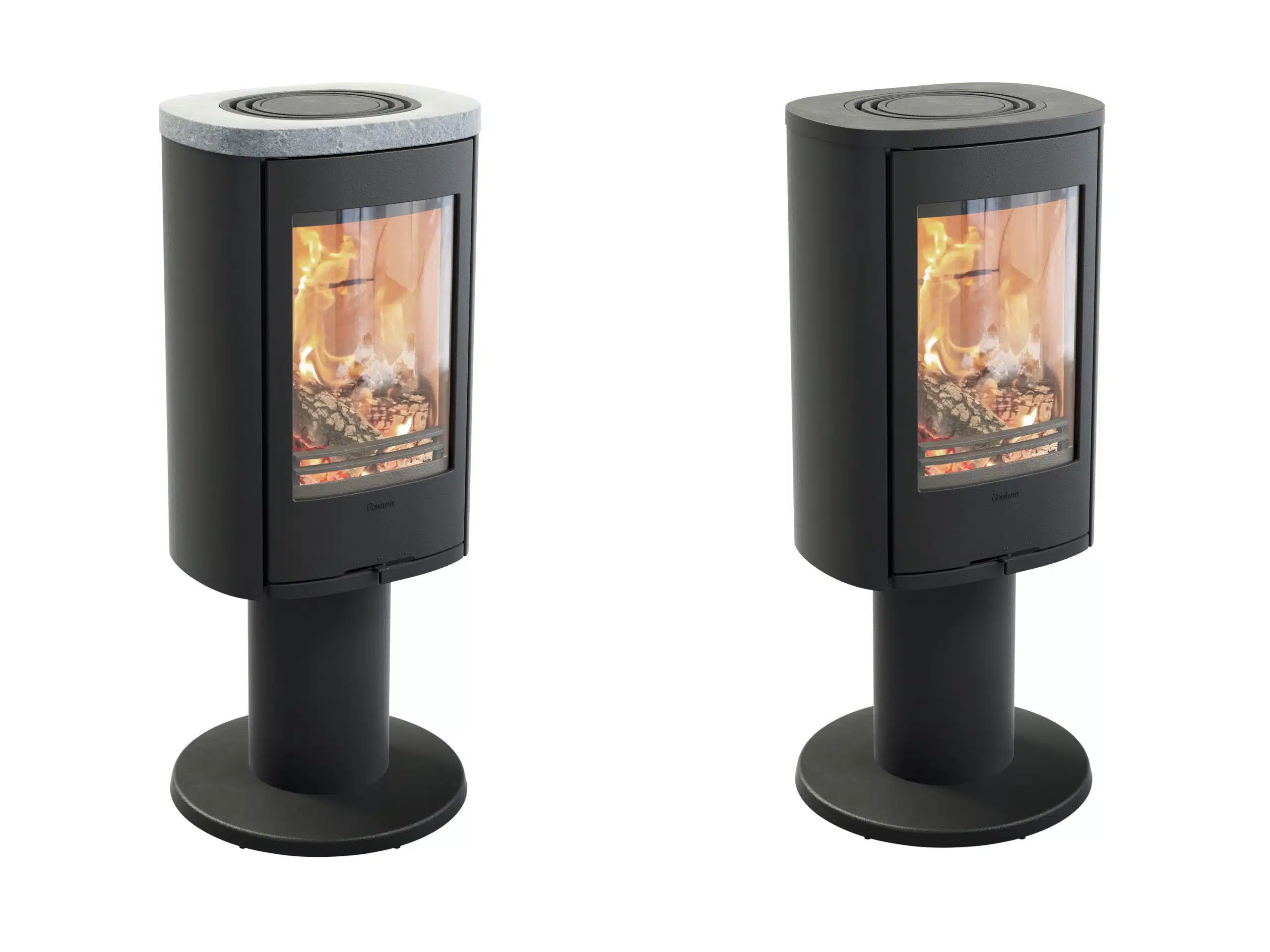 Contura 870 och 886 Eldstadsplan i glas transparent