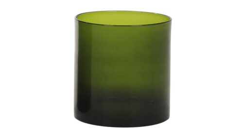 Glasvas Låg Oliv