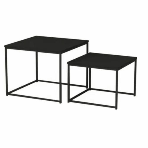 NFG Sidobord Duett Set Fyrkant Svart Ask