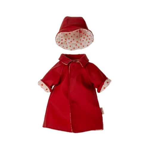 Maileg Regnrock Med Mössa Teddy Mamma