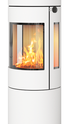 RAIS Viva 120 L Stållucka vit, med sidoglas, CleverAir, Topplatta i rostfritt stål