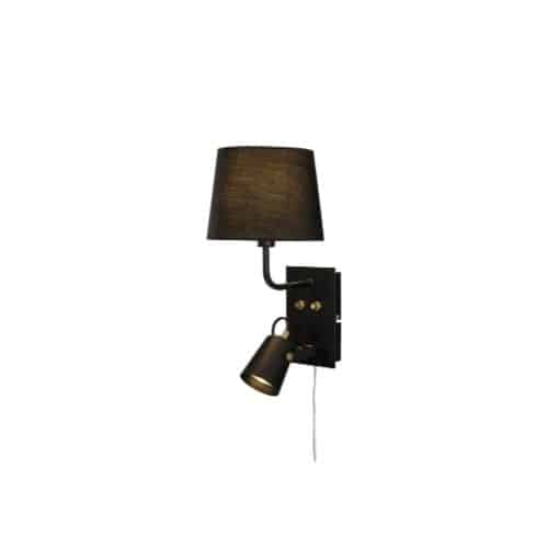 Metz Vägglampa Svart/Matt Mässing