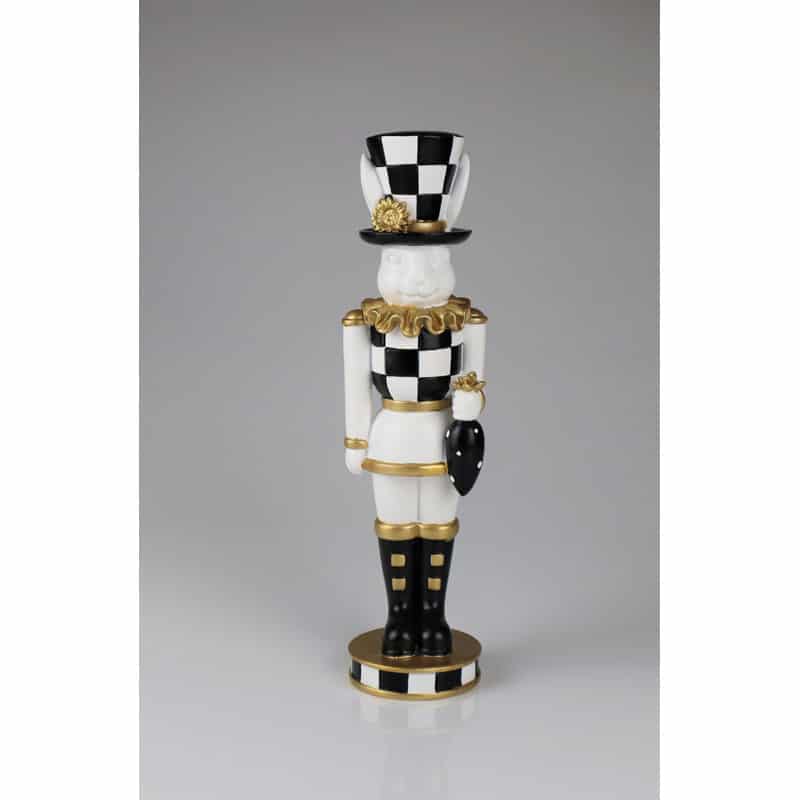 Kanin med hatt svart/Vit mellan