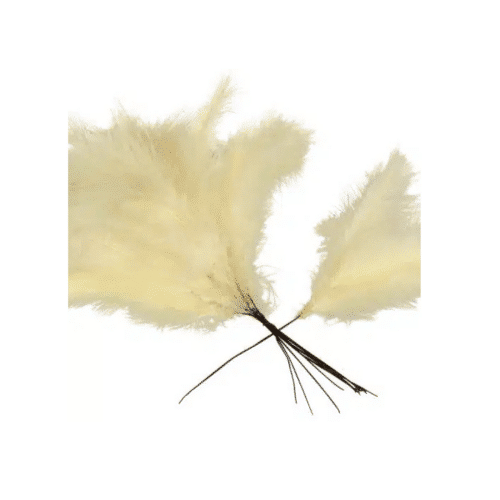 Fjäder Trådad Vippa Gul 12st