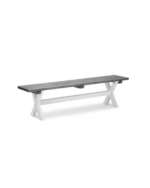 Hillerstorp Shabby Chic Bänk Grå/Vit 180 cm