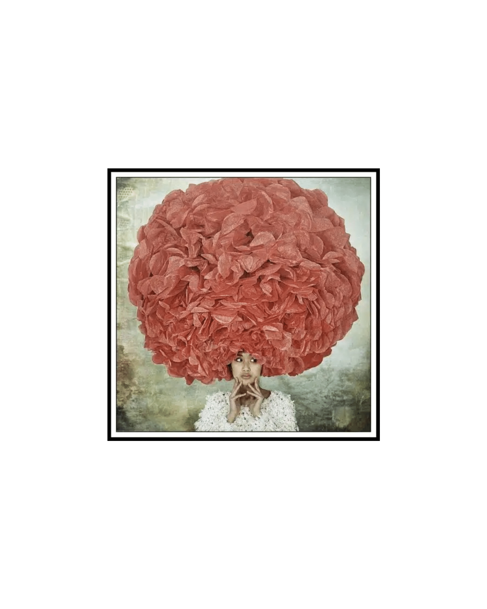 Tavla Young Girl With Paper Mache Hair 30x30