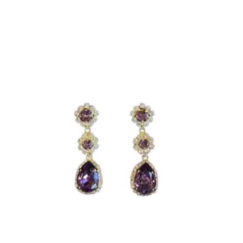 Caprice Decadent Örhängen Trinity Guld/Lila