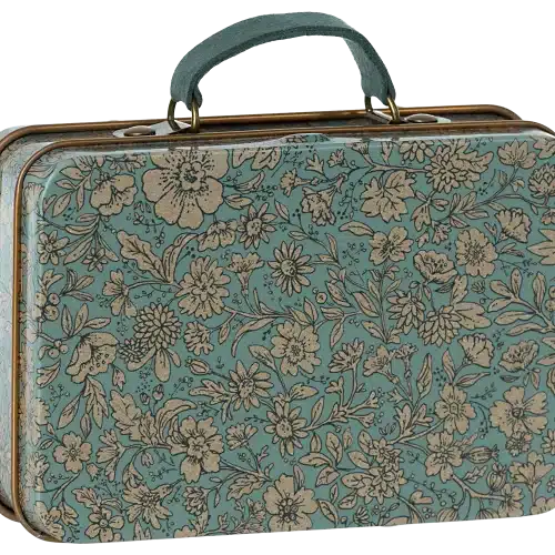 Maileg Liten resväska, Blossom blå