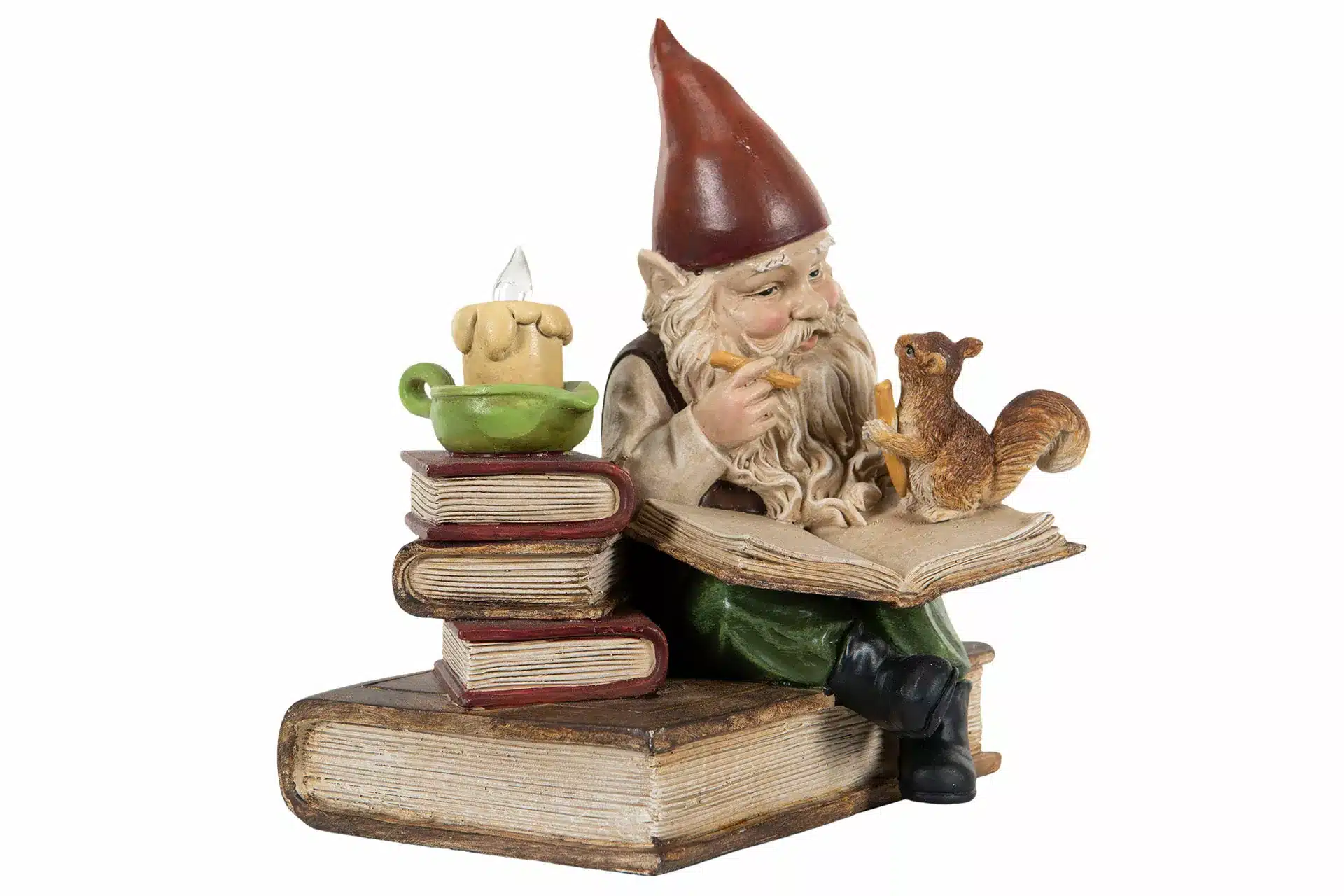 Tomte Läser Led Poly 15x15x19cm