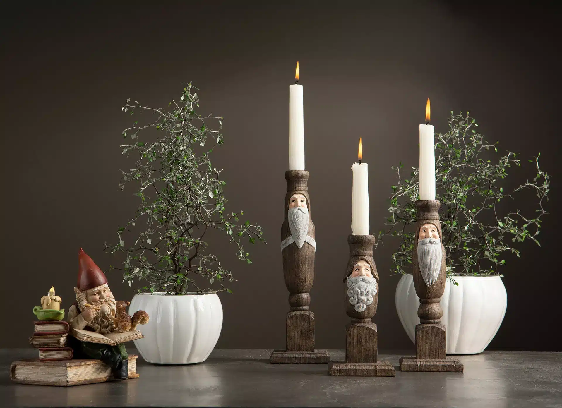 Tomte Läser Led Poly 15x15x19cm - Bild 2