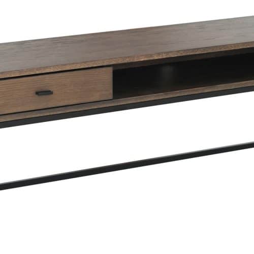 NFG REGAL TV- bänk, brunlackad ekfaner 120cm