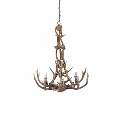 Artwood Taklampa Antler Chandelier natur L