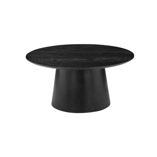 Hövik Soffbord Ø80 Svartlackad Askfaner