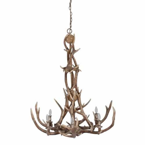 Artwood Taklampa Antler Chandelier natur L