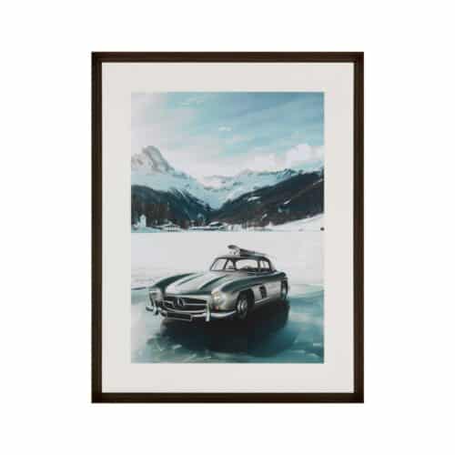 Tavla Visit St. Moritz in a Mercedes 70 x 90 cm