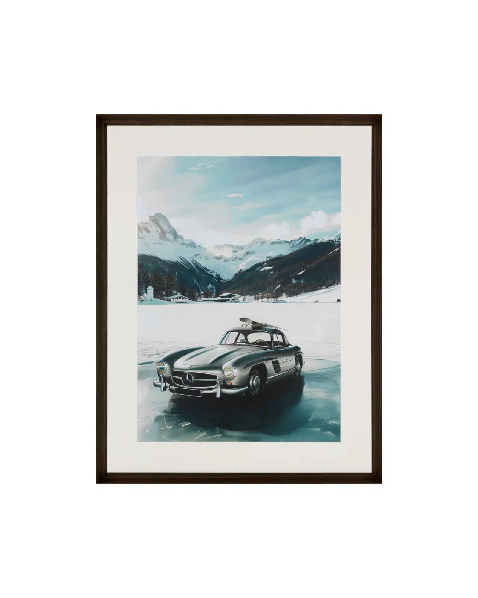 Tavla Visit St. Moritz in a Mercedes 70 x 90 cm