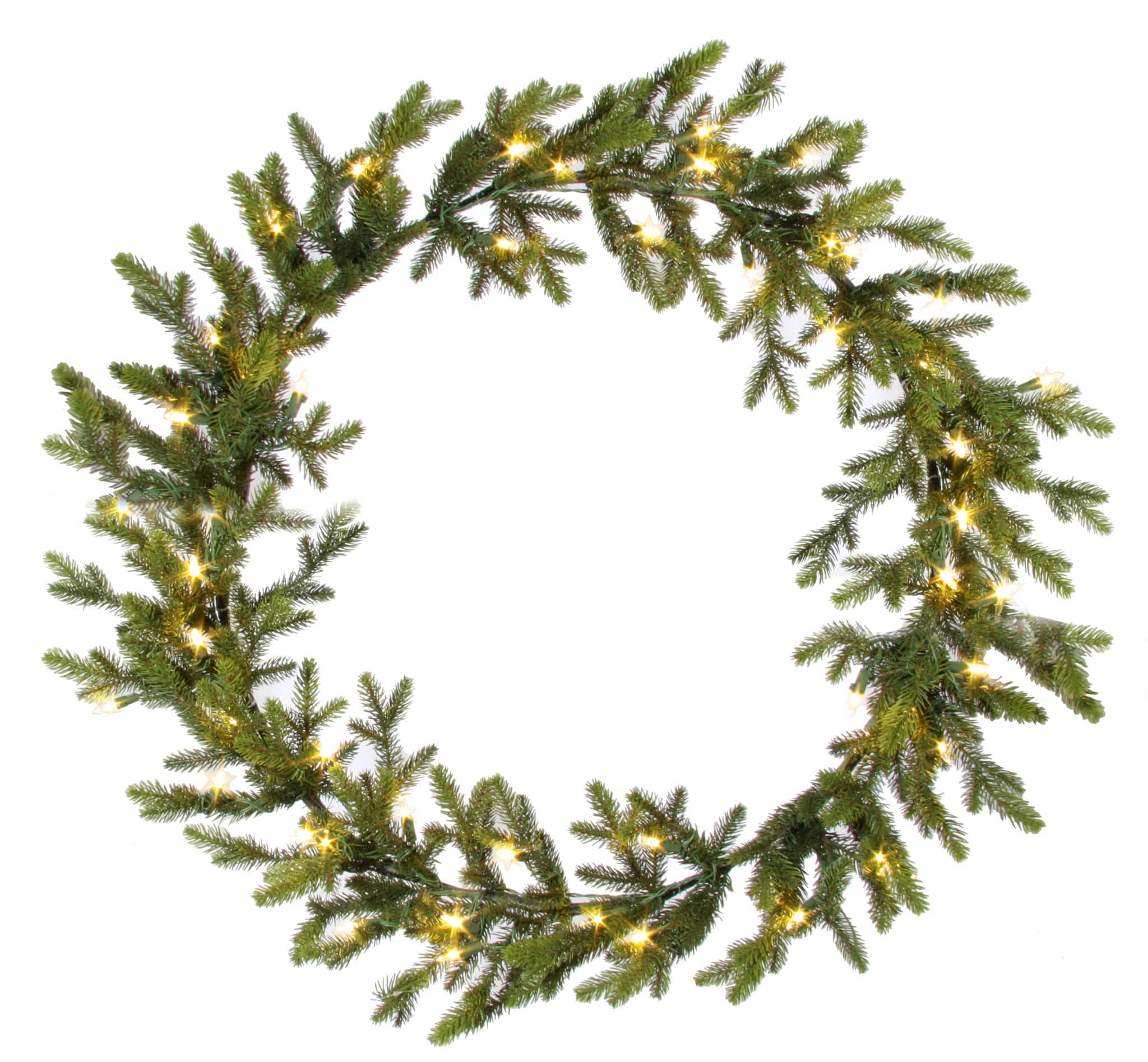 Shishi Smal Grankrans med kottar inkl belysning 70cm