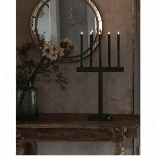 By Rydéns Glimmer Adventsljusstake H75cm LED Mörkgrön