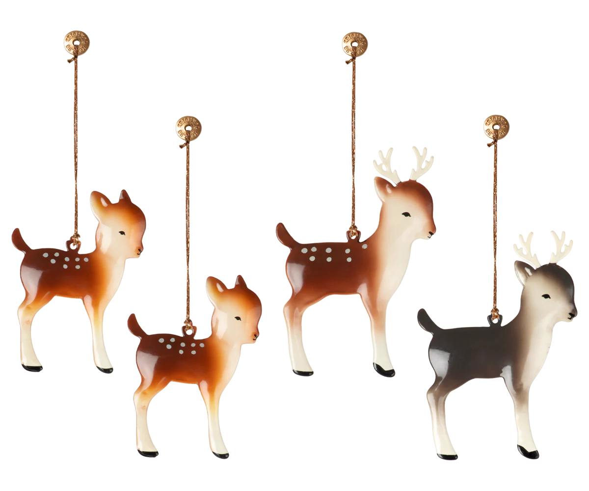 Maileg julpynt - Renfamilj att hänga upp, metall - 4 st - Bild 4