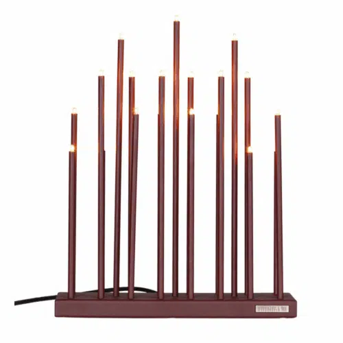 Elflugan adventsljusstake – oxidröd