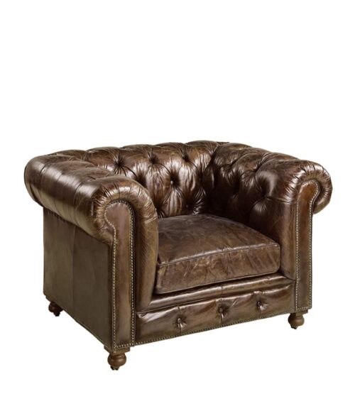 Artwood Kensington Skinnfåtölj Leather vintage cigar