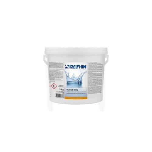 Delphin MultiTab 200g 3 kg – Multifunktionella klortabletter för pool