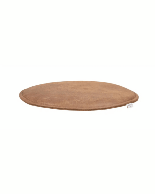 Rowico Fulton sittdyna Ø38 cm – Brun lädertextil