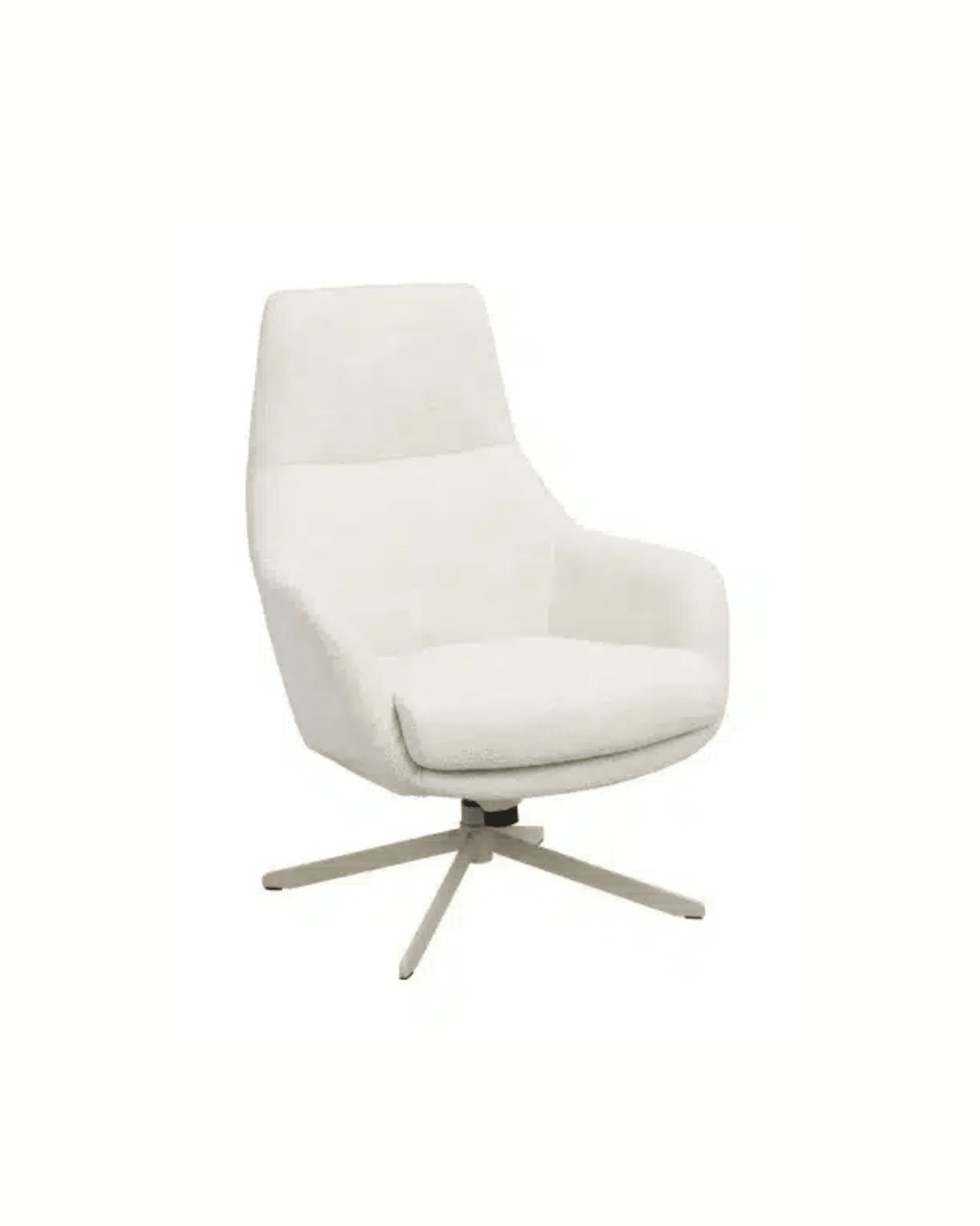 Rowico Conroe fåtölj ljusbeige tyg/beige metall snurr