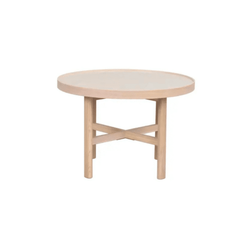 Rowico Marsden soffbord 60×60 cm – Beige/vitpigmenterad