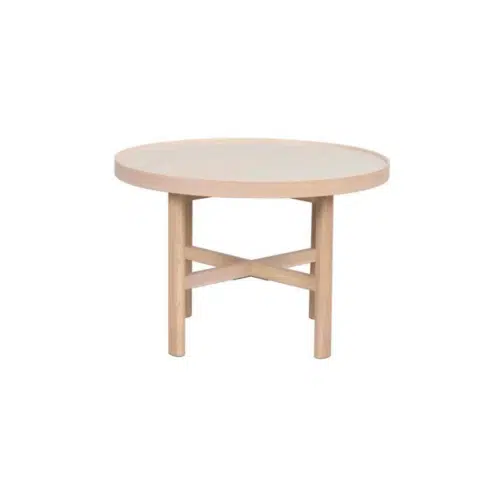 Rowico Marsden soffbord 60×60 cm – Beige/vitpigmenterad