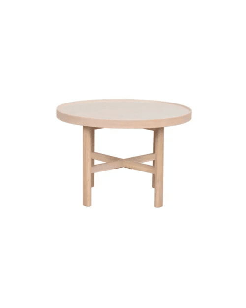 Rowico Marsden soffbord 60×60 cm – Beige/vitpigmenterad
