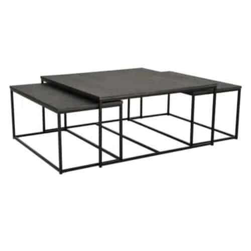 NFG Soffbords set Andora 2+1 mörkbrun